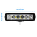 1/2Pcs LED Work Light Strip Shape Light Bar 6000K Flood Spot White Off Road Head Car light IP67 Auto parts For Multiple Scenes Zpaxo 1PC 2800LM