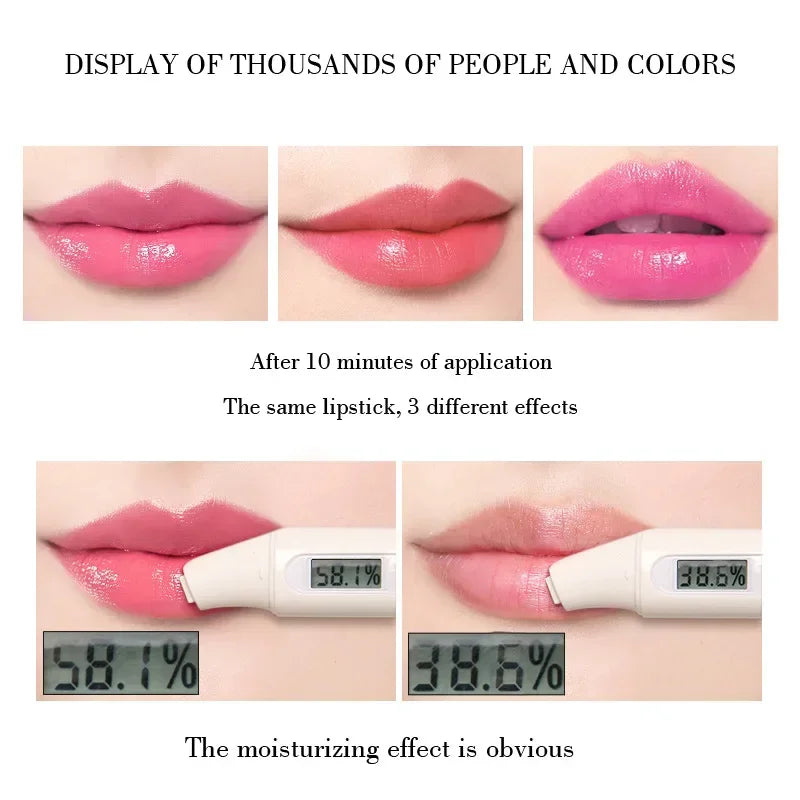 1PCS Moisturizing Natural Aloe Essence Lip Gloss Changable Color Portable Waterproof Long Lasting Nutritious Lips Care Lipstick Zpaxo