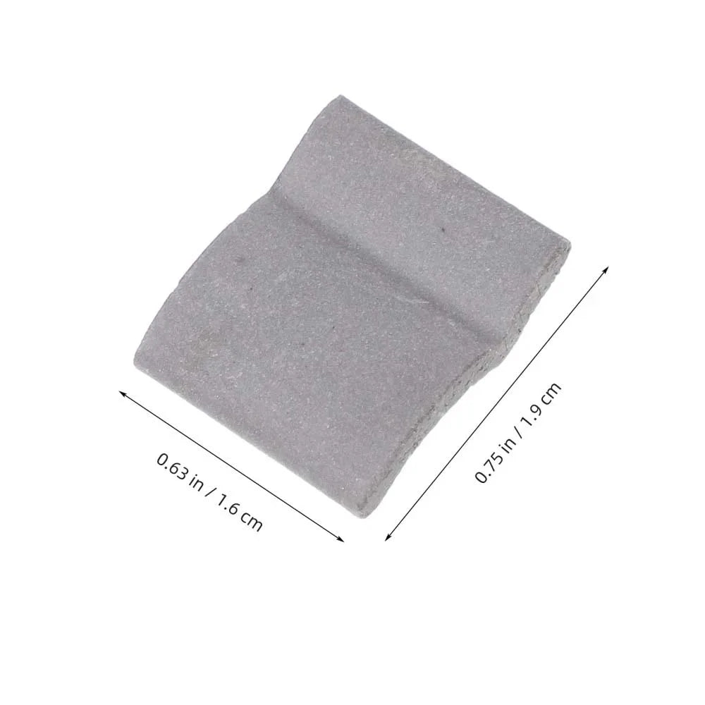 50/100pcs Mini Gray Roof Tile Model Building Clay Material,Micro Sculpture Landscape DIY Imitation Tile Model Garden Decoration Zpaxo