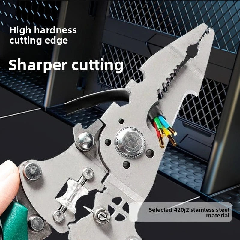 Foldable Wire Cutters Wire Connector Wire Peeler Electrical Repair Hand Tool Sharp Cutting Blade Wires Strip Cut Crimp Tools Zpaxo