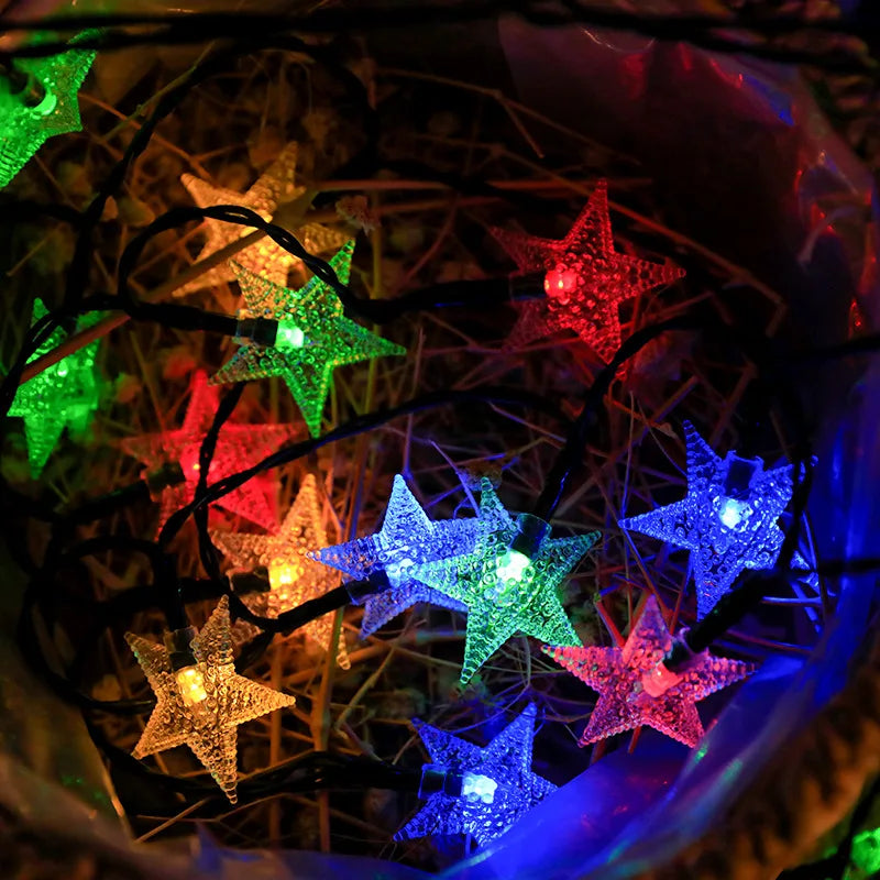 Solar Star Light RGB Warm Christmas Decoration Twinkle Fairy Lamp Zpaxo