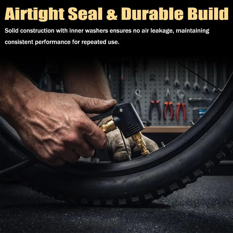 Metal 2-in-1 Pump Nozzle Adapter – Bike, Motorcycle & Car