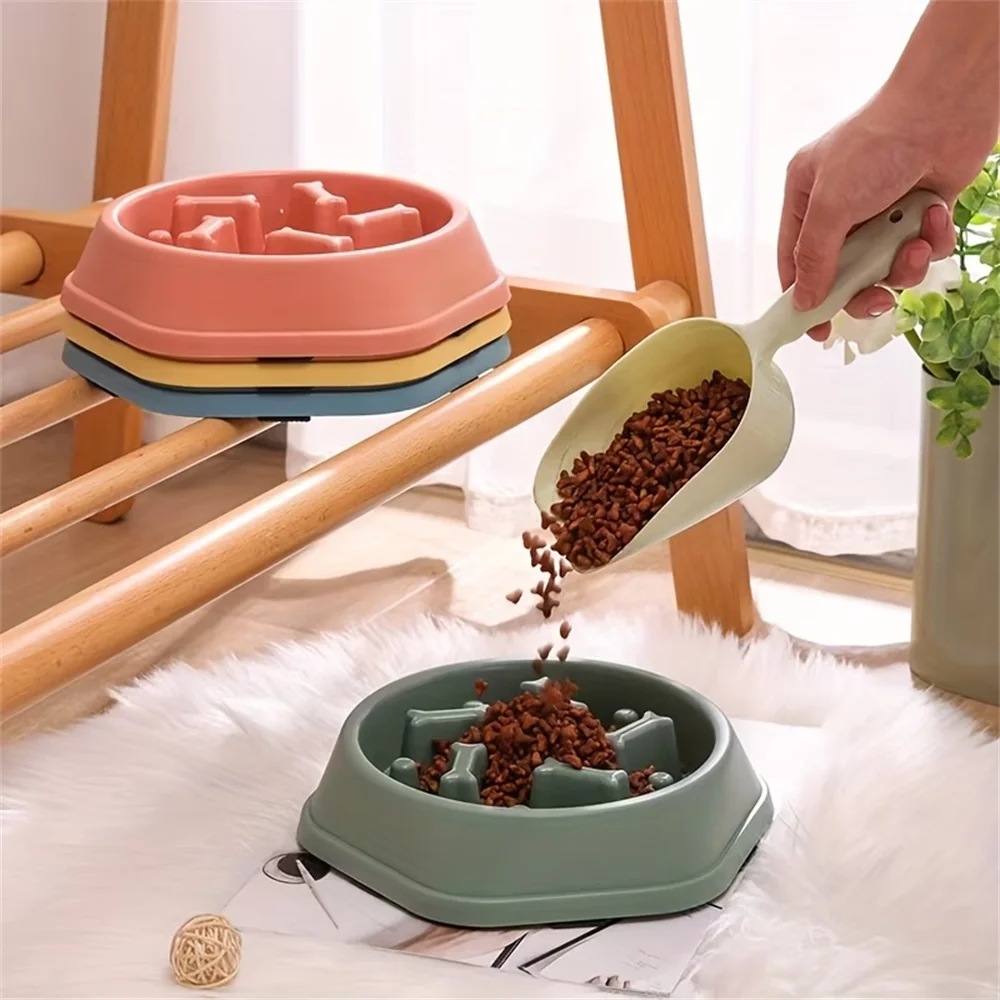 Slow Feed Dog Bowl Slip-resistant Design Promotes Healthy Eating Zpaxo