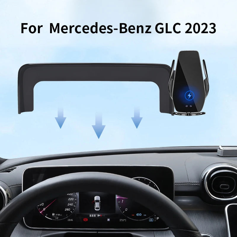Car Phone Holder for Benz GLC 220 250 300 400EV AMG 4MATIC 2023 Screen navigation wireless charging rack accessories Zpaxo