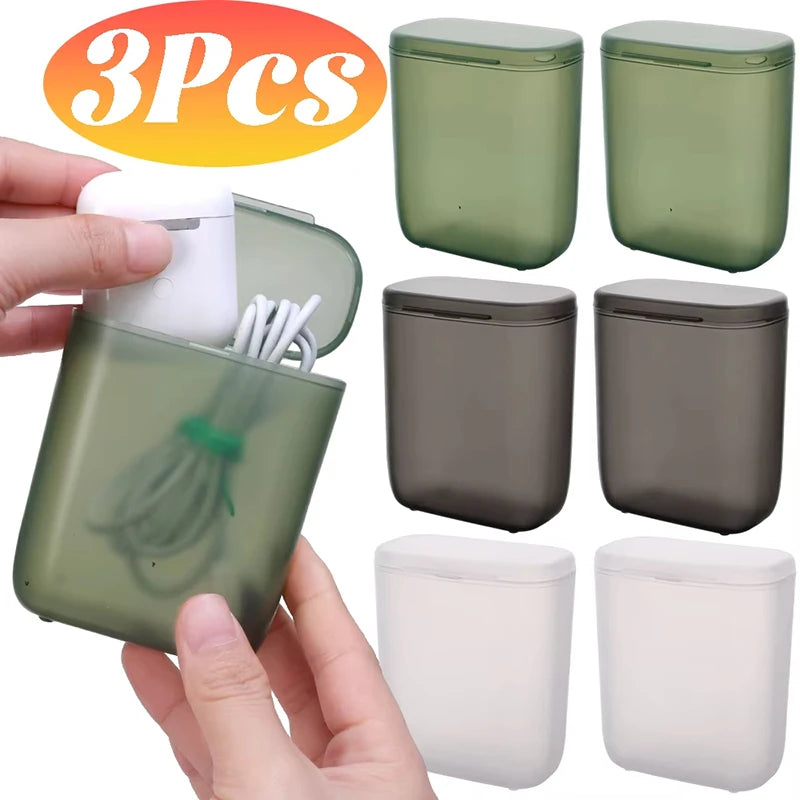Desktop Data Cable Storage Box Dustproof Cover Mobile Phone Charger