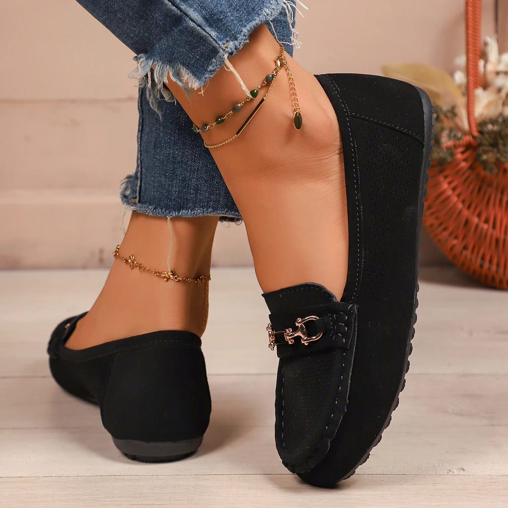 Spring Autumn Women Sneakers Casual Slip on Mary Jane Shoes Comfortable Sneakers Women Round Toe Solid Soft Sole Flat Loafers Zpaxo