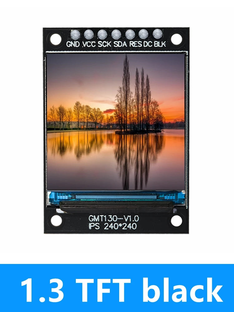 0 96 IPS SPI LCD Module ST7735 Driver IC 80 160 HD 65K Full Not OLED Zpaxo 1.3 TFT black
