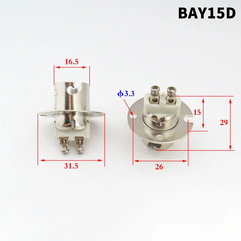 BA15D Lamp Base BAY15D Holder 1156 1157 DIY Ship Turn Signal Brake