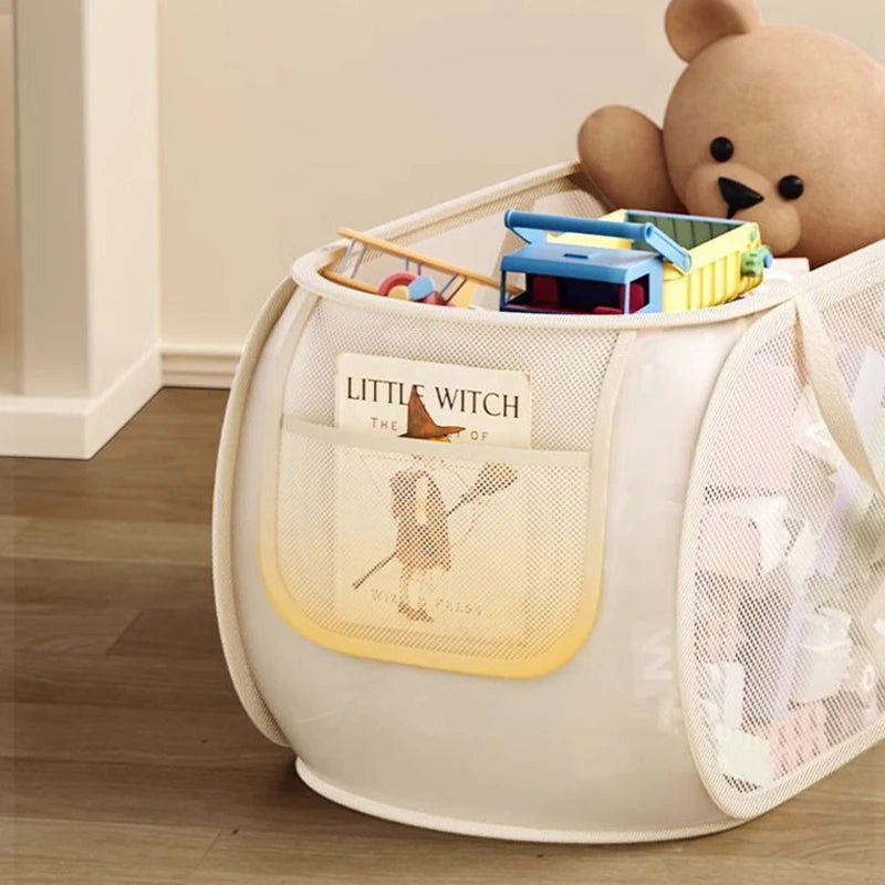 Large Capacity Mesh Storage Basket Breathable Multi-functional Toy