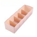 1 Underwear Sock Organizer Box 5 Compartment Clear Stackable Drawer