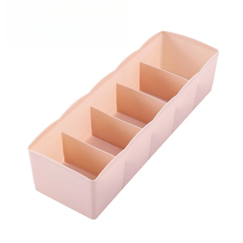 1 Underwear Sock Organizer Box 5 Compartment Clear Stackable Drawer