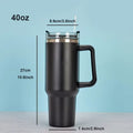 40oz Tumbler Vacuum Insulated Thermos Custom Travel Cup Stainless Steel Water Bottle Coffee Mugs With Handle Outdoor Drinkware Zpaxo 1pc b 1-1.5L