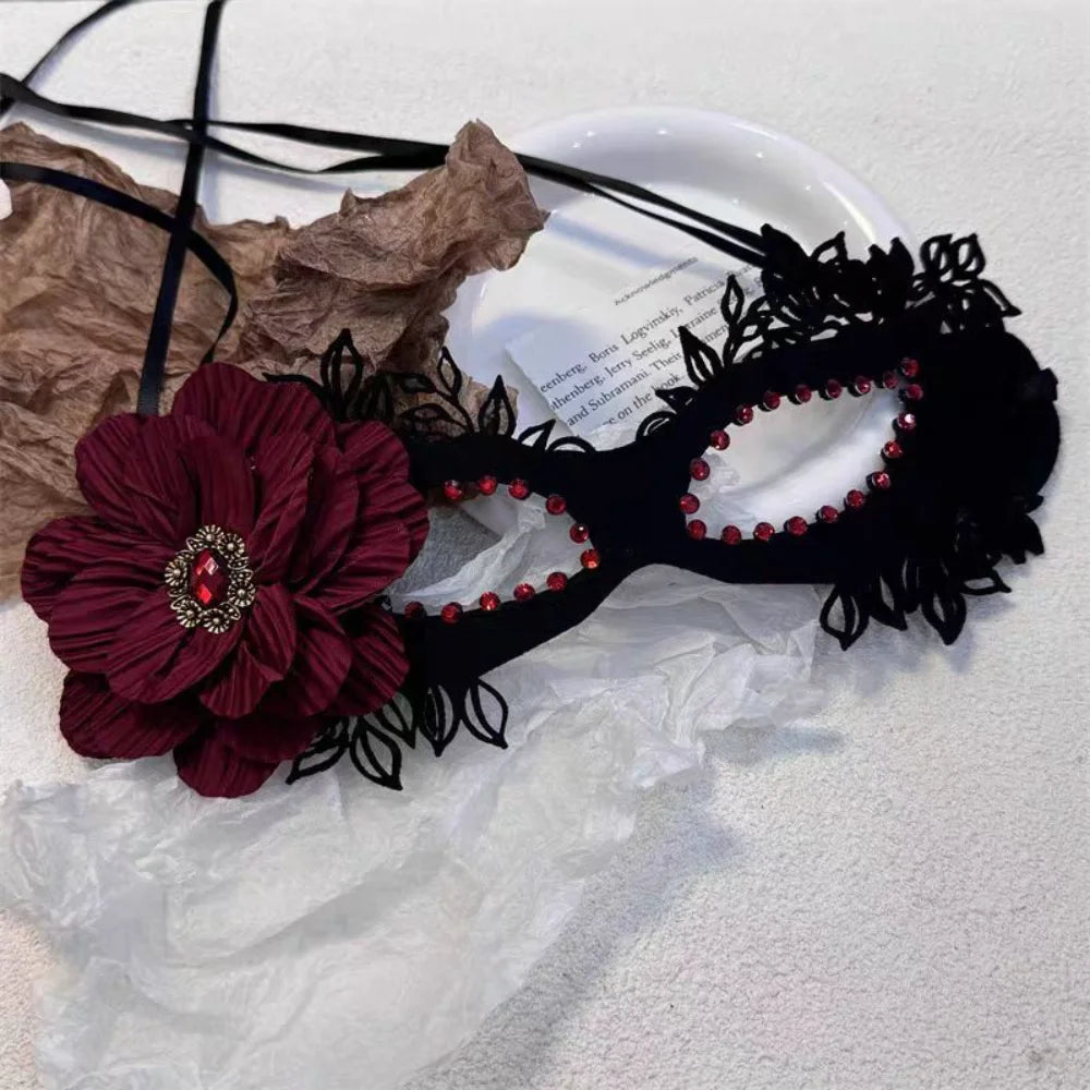 Retro Lace Half Face Mask – Gothic Masquerade Costume Prop Masquerade Mask Zpaxo