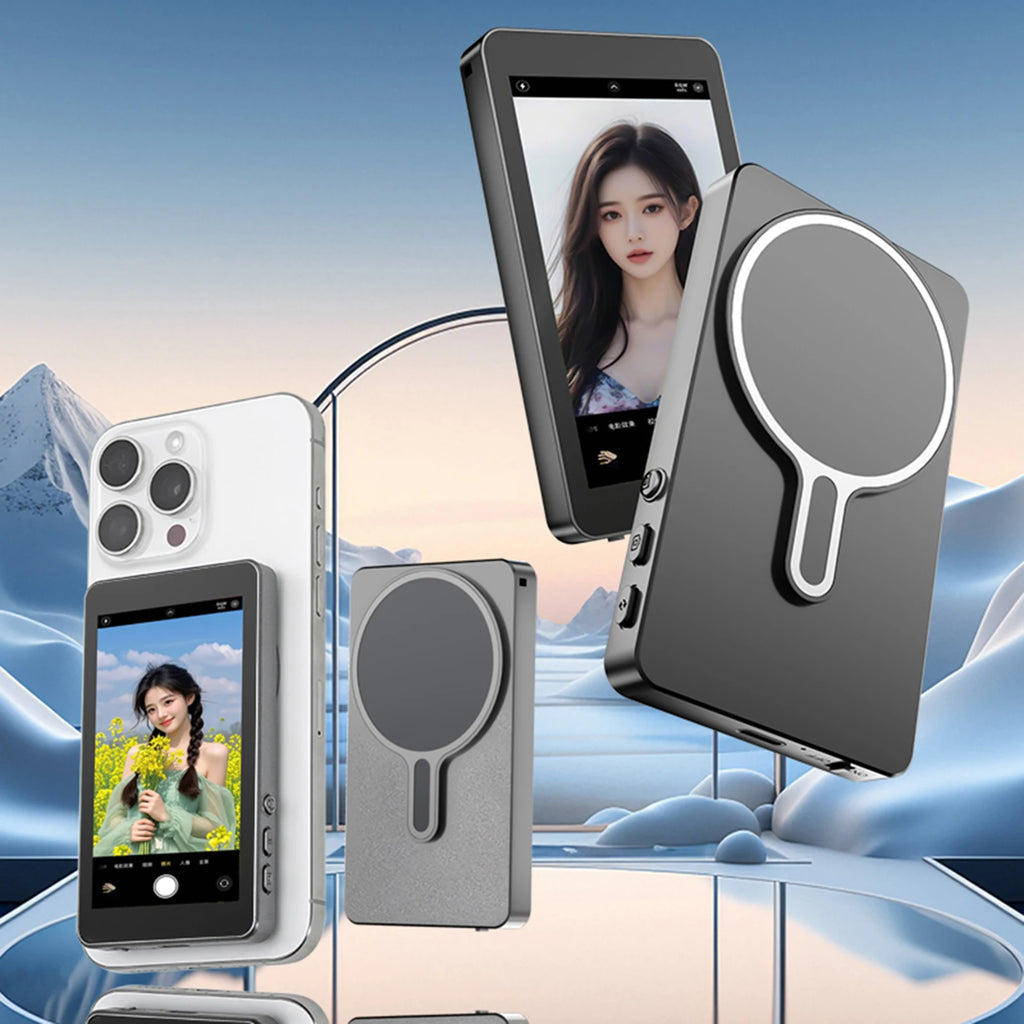 Magnetic Phone Vlog Selfie Monitor Screen Wireless Live Stream