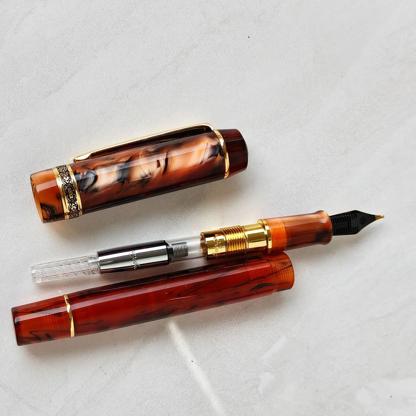Kaigelu 316 Fountain Pen, Fine Point EF F M, Screw Cap, Calligraphy Practice, Sakura, Aest Zpaxo