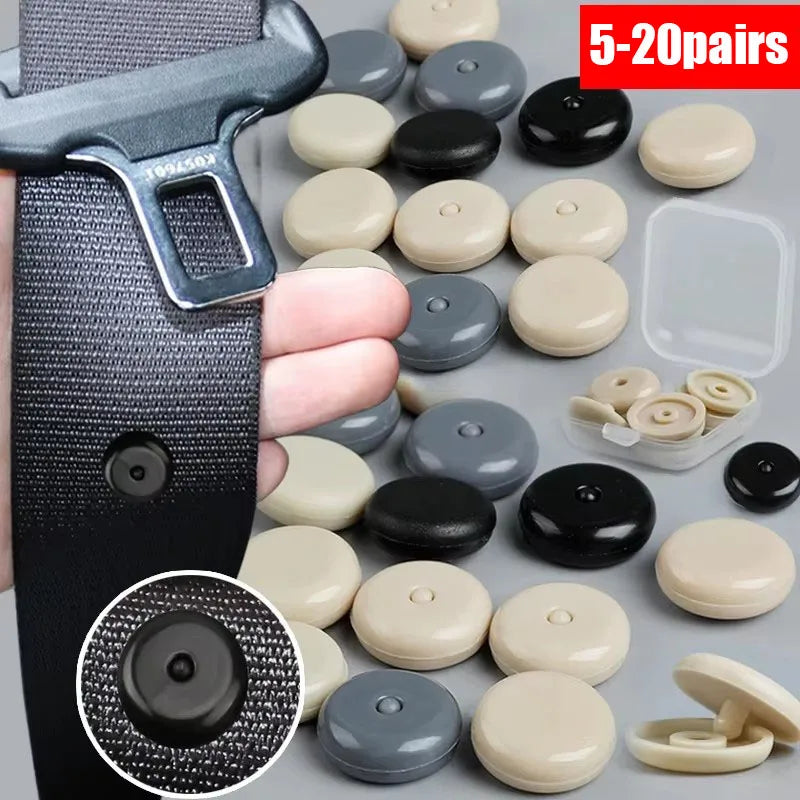 Car Seat Belt Limit Buckle Clips – Stop Button Retainer 5-20 Pairs