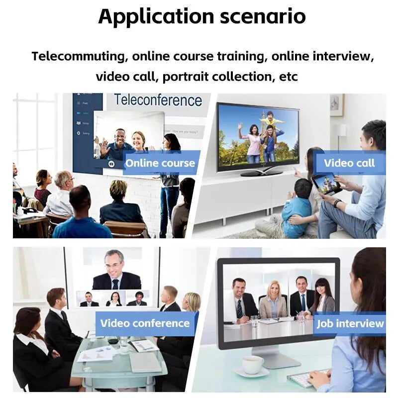 Camera 1080P HD Computer USB Built Microphone Network Web Work Tripod Zpaxo