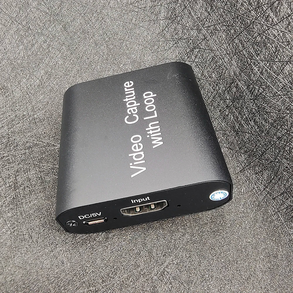 USB 2.0 4K HDMI-Compatible Video Capture Card Loop Out 1080P 60fps Video Grabber Recorder Box for PS4 Game Live Streaming Zpaxo