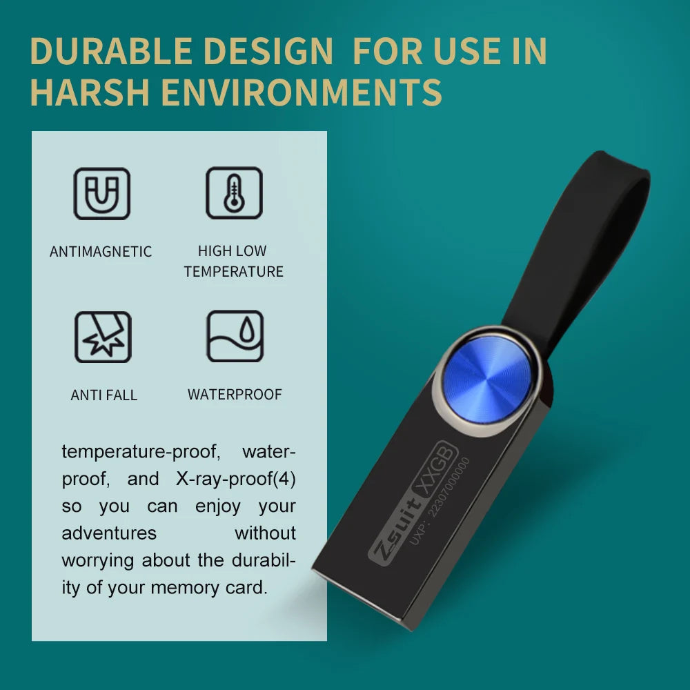 ZSUIT 10Pcs USB Drive 32GB 64GB High Speed Pen Drive 3.0 Memory Stick 128GB Waterproof Pendrive Metal USB Disk Memoria Stick DD Zpaxo