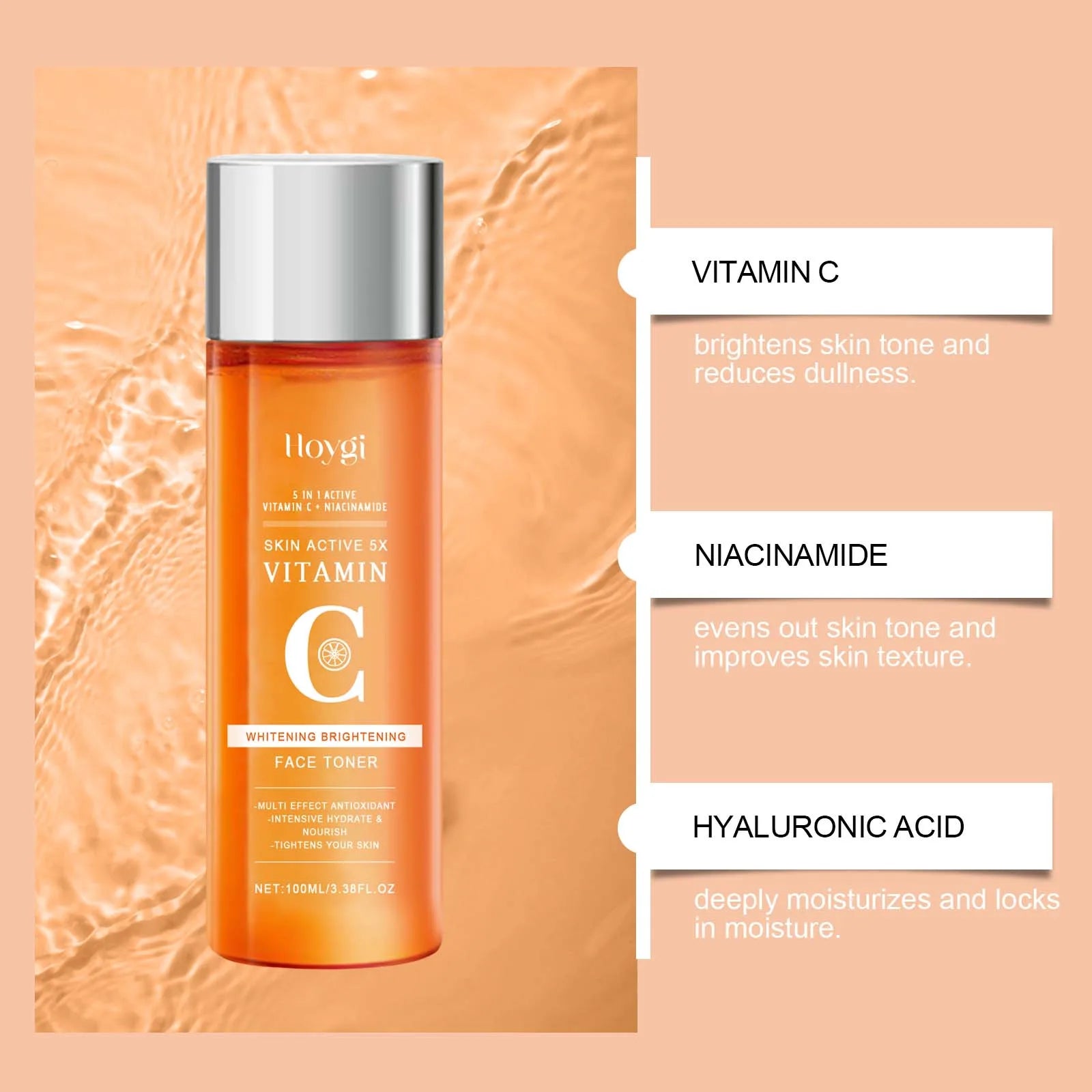 Hoygi Vitamin C Brightening Toner – Hydrating, Pore Minimizing Vitamin C Face Toner Zpaxo