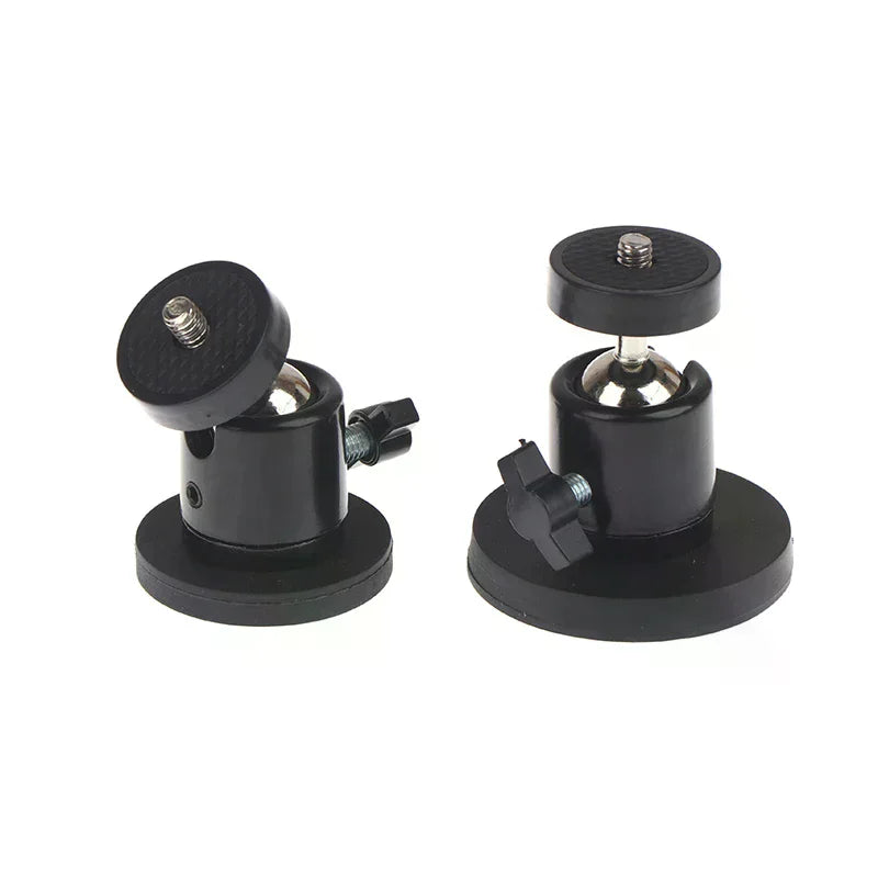 Magnetic Action Camera Suction Cup Bracket With 1/4" Screw Ballhead Hole Tripod Mount For Camera Smartphone Fill Light Stand Zpaxo