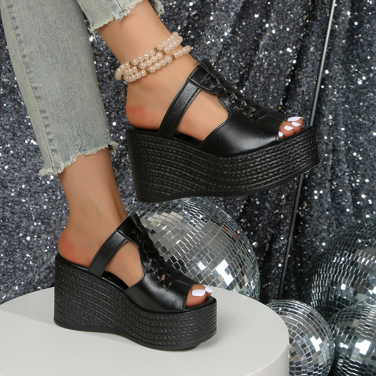Women Sandals Lightweight Wedges Platform Sandals Women Sexy High Heels Shoes Peep Toe Open To Walking Designer Shoes Women Zpaxo