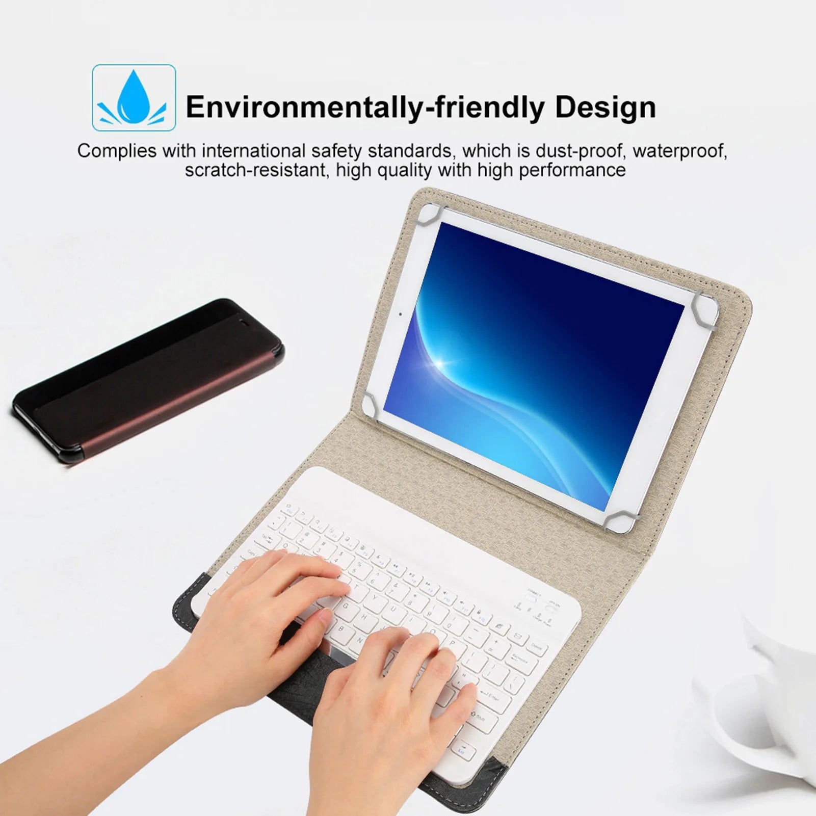 10'' Tablet Laptop Universal PU Protective Case Cover Bluetooth
