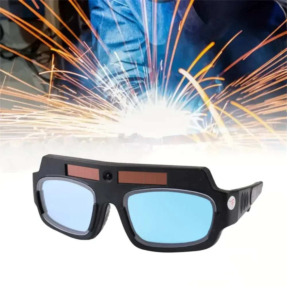 Anti-Glare Welding Glasses Solar Powered Dimming Automatic Darkening Goggles with Headband Anti-impact Soldering Glasses Zpaxo