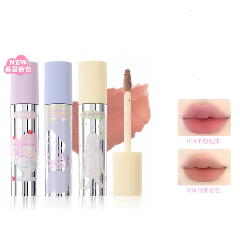 FLORTTE Wackky Girl's World Lip Cream Matte Velvet Non-stick Cup Zpaxo