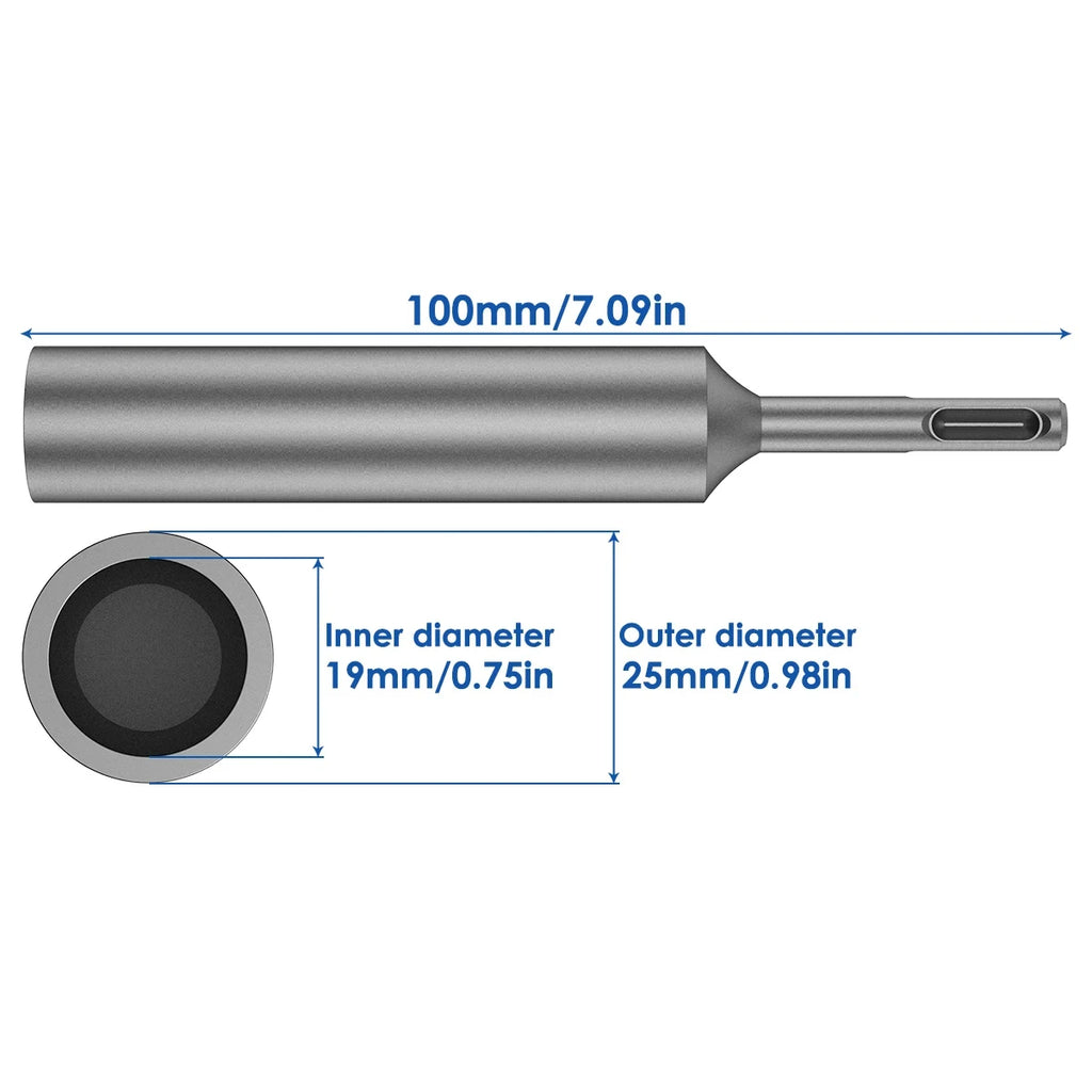 1/2PCS SDS Plus Ground Rod Driver Durable Hardened Steel Professional for Rotary Hammer Drill Power Tool for 5/8Inch and 3/4Inch Zpaxo 1PC 25MM