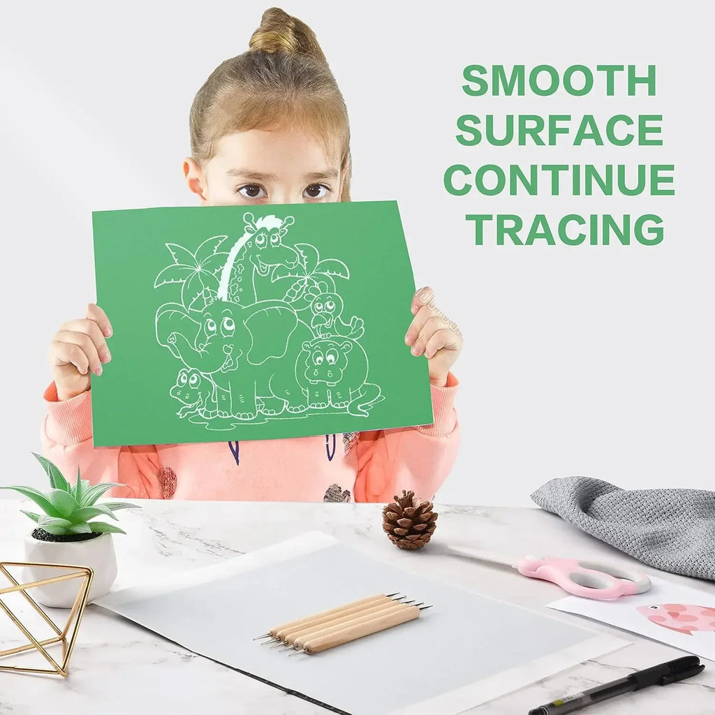 White A4 Copy Carbon Paper Reusable Tracing Transfer Office School Zpaxo