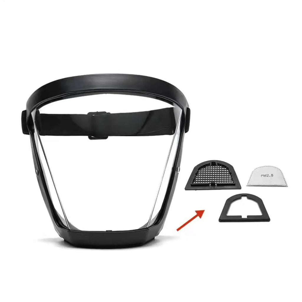 Protection Mask Splashproof Transparent Facial Protector Face FaceMask Protective Outdoor Safety Mask Head Cover Work Protection Zpaxo