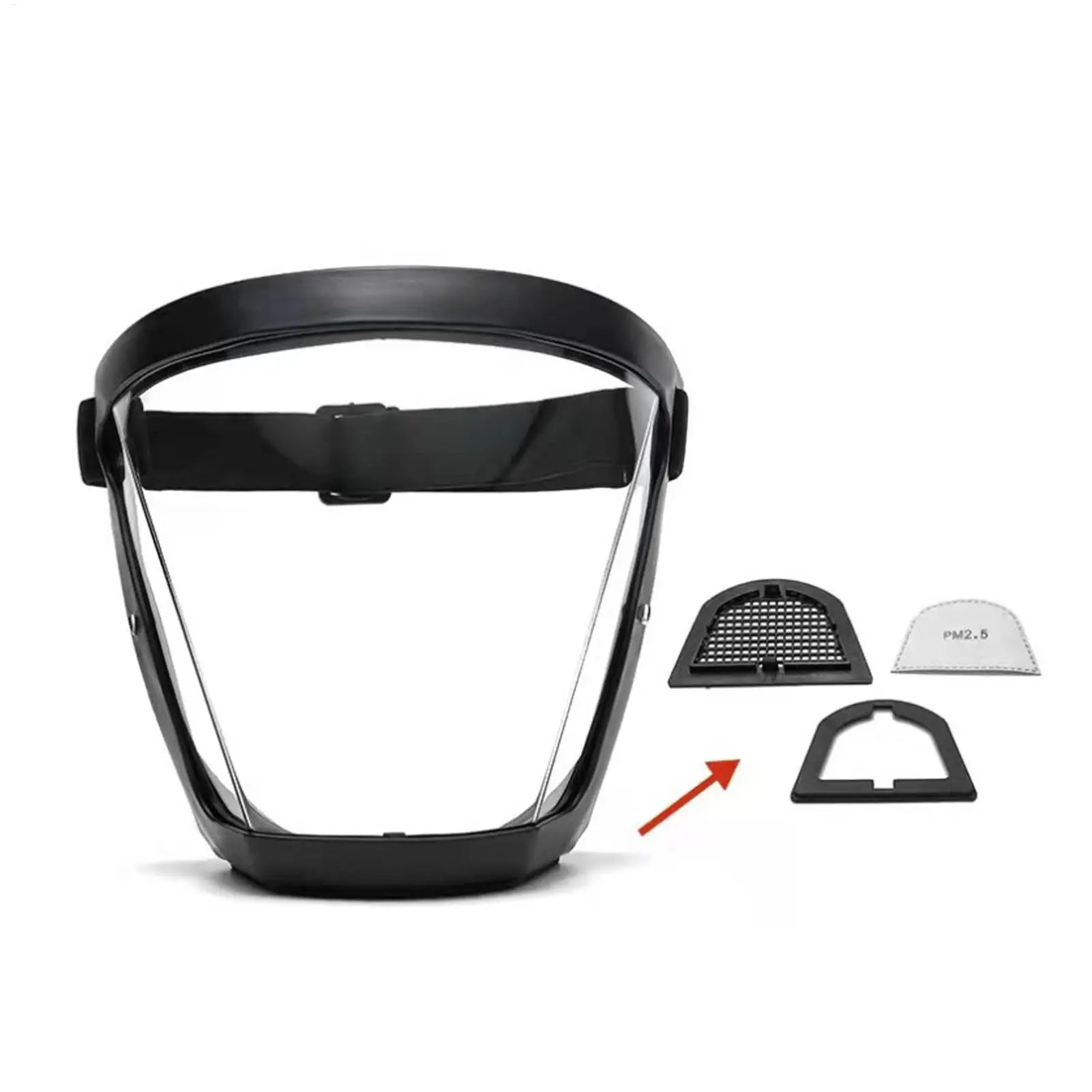 Protection Mask Splashproof Transparent Facial Protector Face FaceMask Protective Outdoor Safety Mask Head Cover Work Protection Zpaxo