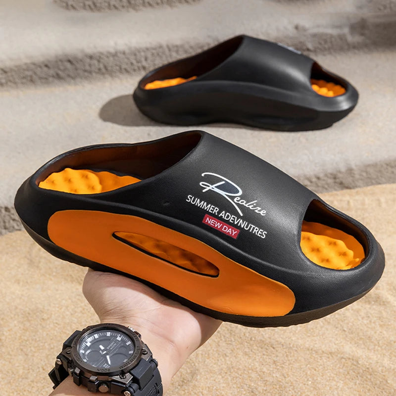 Summer Men's Massage Slippers Indoor Outdoor Sandals Beach Men Casual