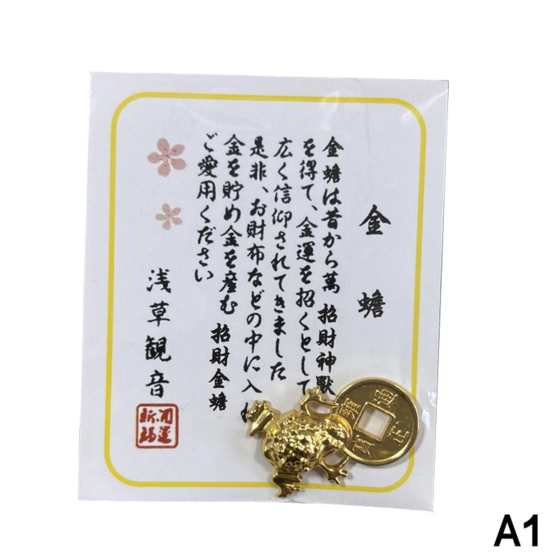 Fengshui Lucky Frog Wallet Charm Money Biting Golden Alloy Amulet Zpaxo A1