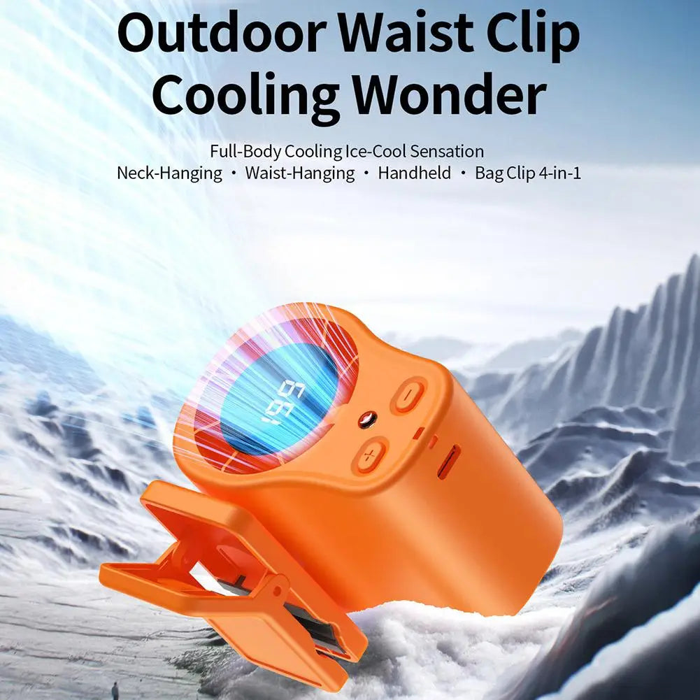 Portable USB Rechargeable Clip-On Fan | LED Display, 360° Rotation Portable Clip-On Fan Zpaxo