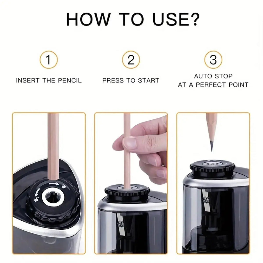 Automatic Electric Pencil Sharpener 6- Home Office School Student