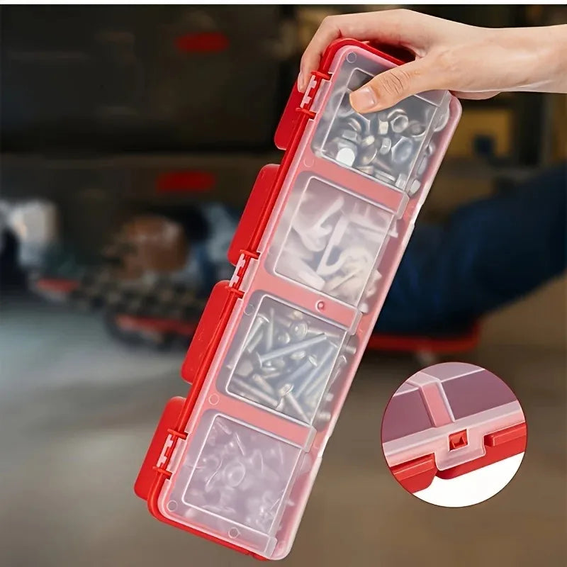 Multi-Compartment Organizer Box for Screws & Small Parts