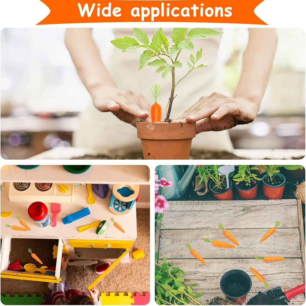 Mini Faux Carrots – Foam Easter & Fairy Garden Decor (10/30/50)