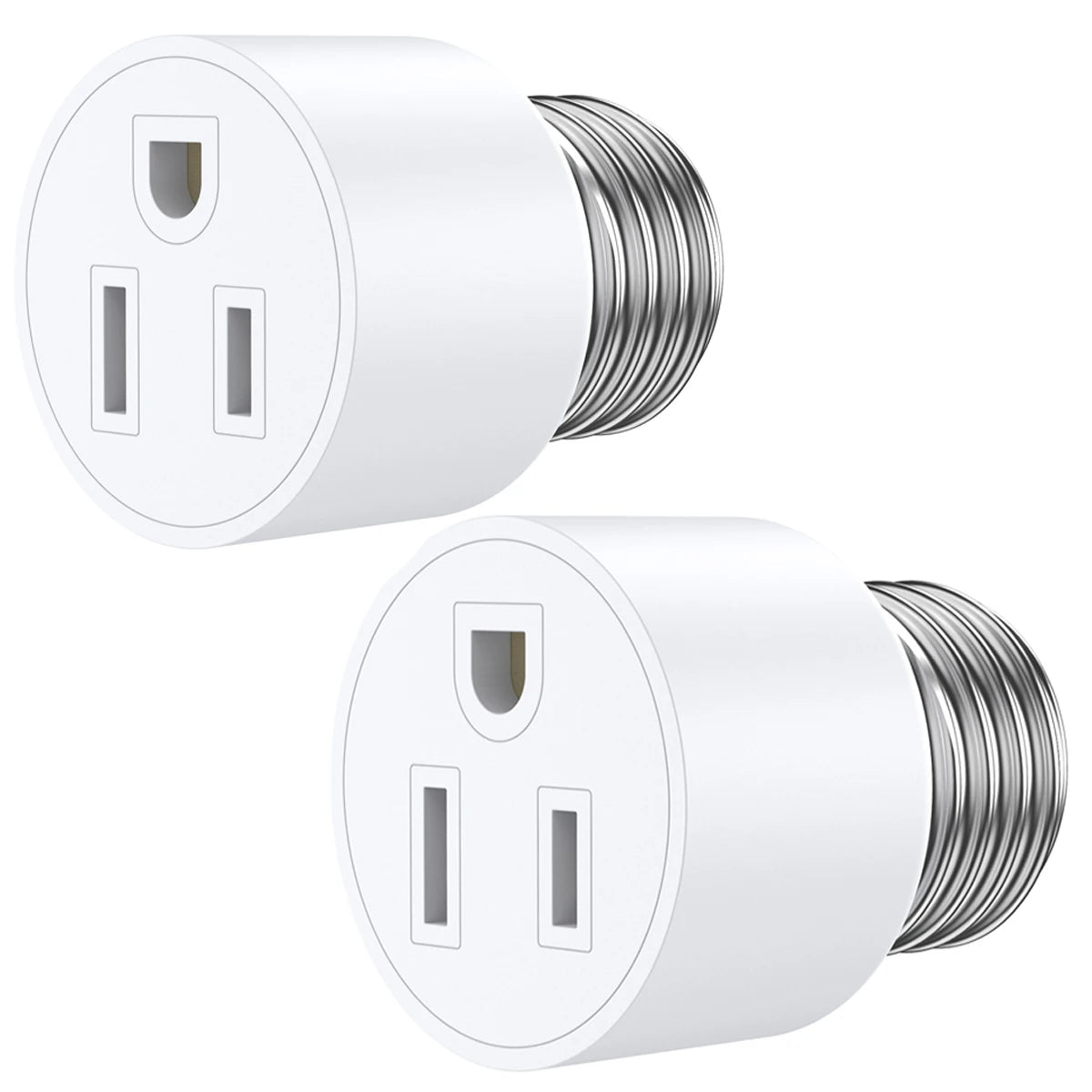 2PCS Universal Travel Adapter Light Socket 1250W Heat Resistant E26/E27 Multifunctional Flame Retardant Converter Socket Plug Zpaxo 2pcs