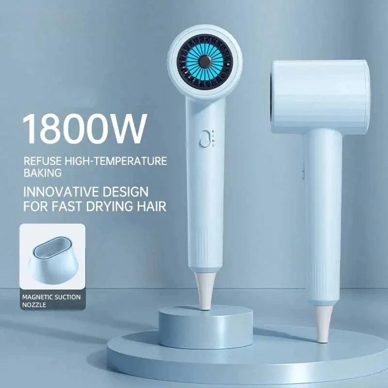 Hair Dryer, High-Speed Electric Turbine Airflow, Low Noise, Constant Temperature And Quick Drying Wind Speed 62m/s1800WQuick Dry Zpaxo