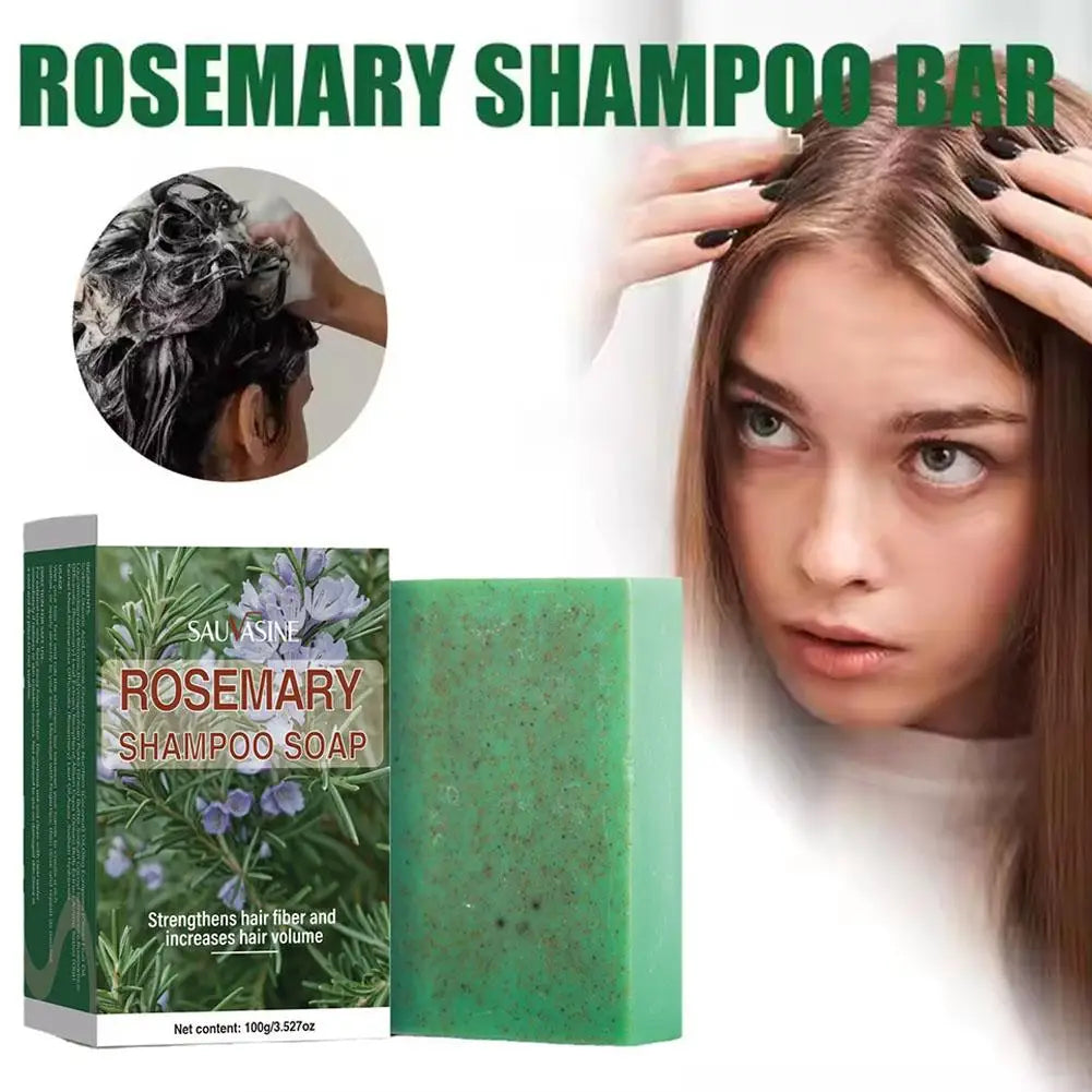 Rosemary Shampoo Bar For Hair Growth Anti Hair Loss Biotin Volumizing Hair Soap Strengthening Thickening Scalp Treatment 100g Zpaxo