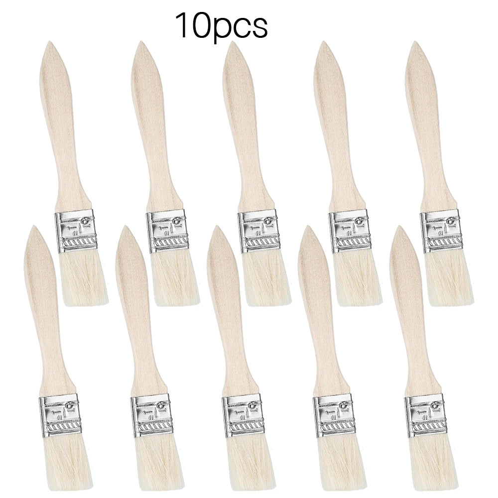 Hog Bristle Art Brushes – Short Wooden Handle Set 10/20/30pc