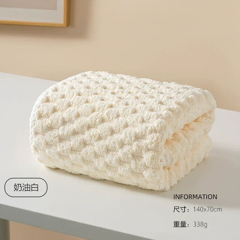 Waffle Weave Bath Towels – Quick-Dry Microfiber Spa & Gym Waffle Bath Towel Zpaxo white