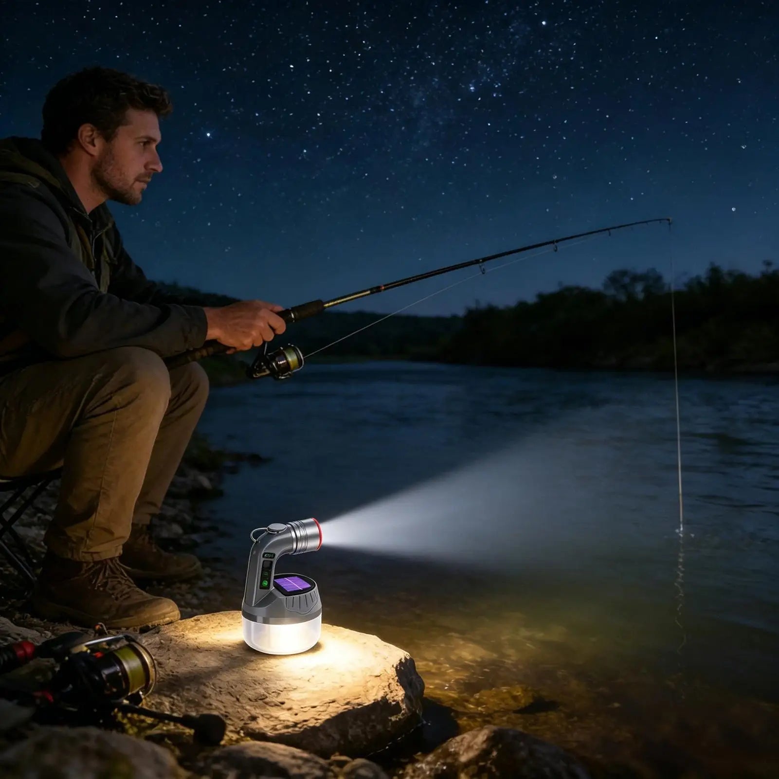 Solar Camping Lantern USB Rechargeable Decorative Table Lamp Powered