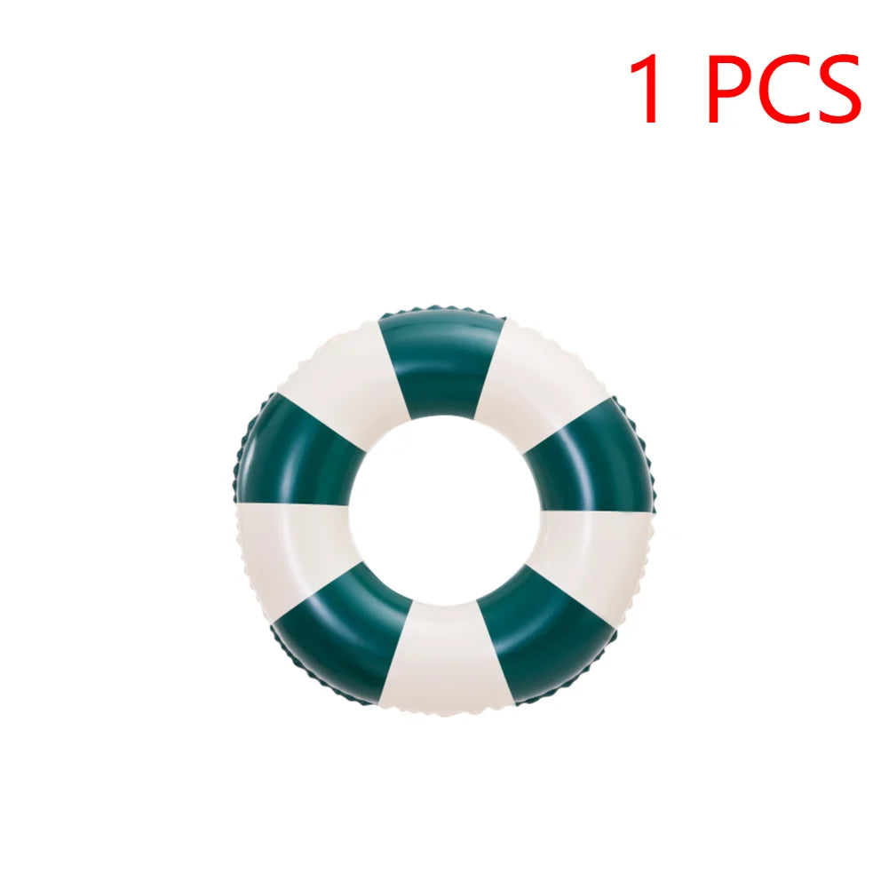 Inflatable Swim Ring Pool Floating Rings Leakproof Blow Up Tube Water Zpaxo Dark Green 90