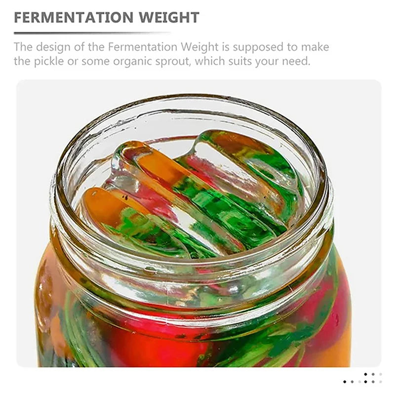 For Jar Pickle Pickling Crock Kimchi Fermentation Glass Weight with Easy Grip Handle Heavy Glass Fermenting Lid Zpaxo