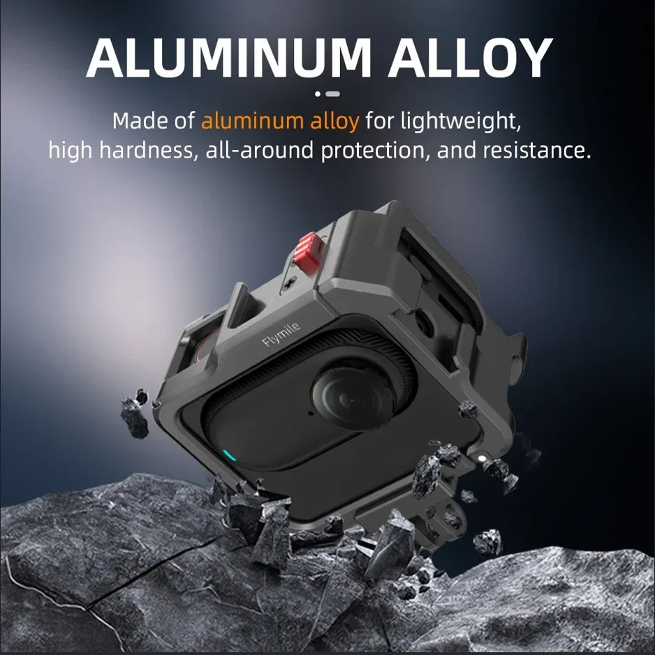 Insta360 GO 3/GO 3S Aluminum Cage Frame with Cold Shoe Mount Camera Cage Frame Zpaxo