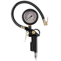 220PSI Tire Air Pressure Inflator 0-16Bar LCD Digital Display Tire Air Pressure Gauge Quick Inflation Multifunctional Zpaxo Iron Black