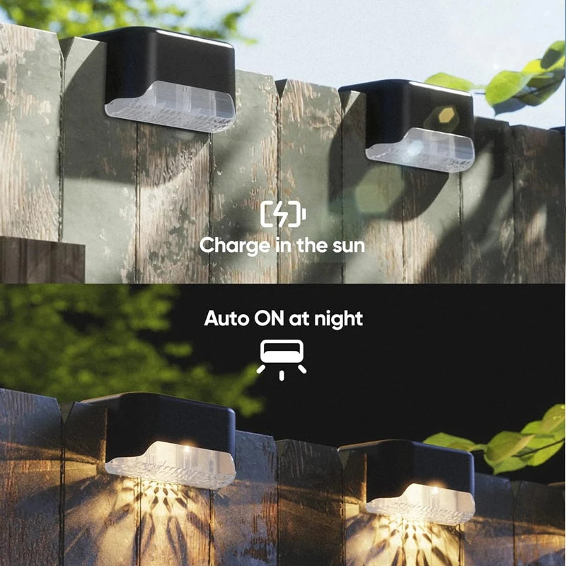 4 8 Solar Deck Lights Outdoor Waterproof LED Fence Step Garden Zpaxo